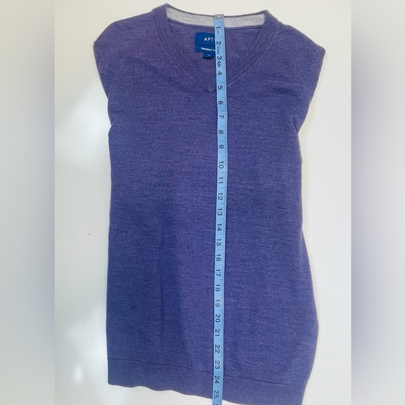 Apt 9 Sweater women’s small V Neck Wool Blend Pullover Sweatshirt Stretch purple - Picture 4 of 6